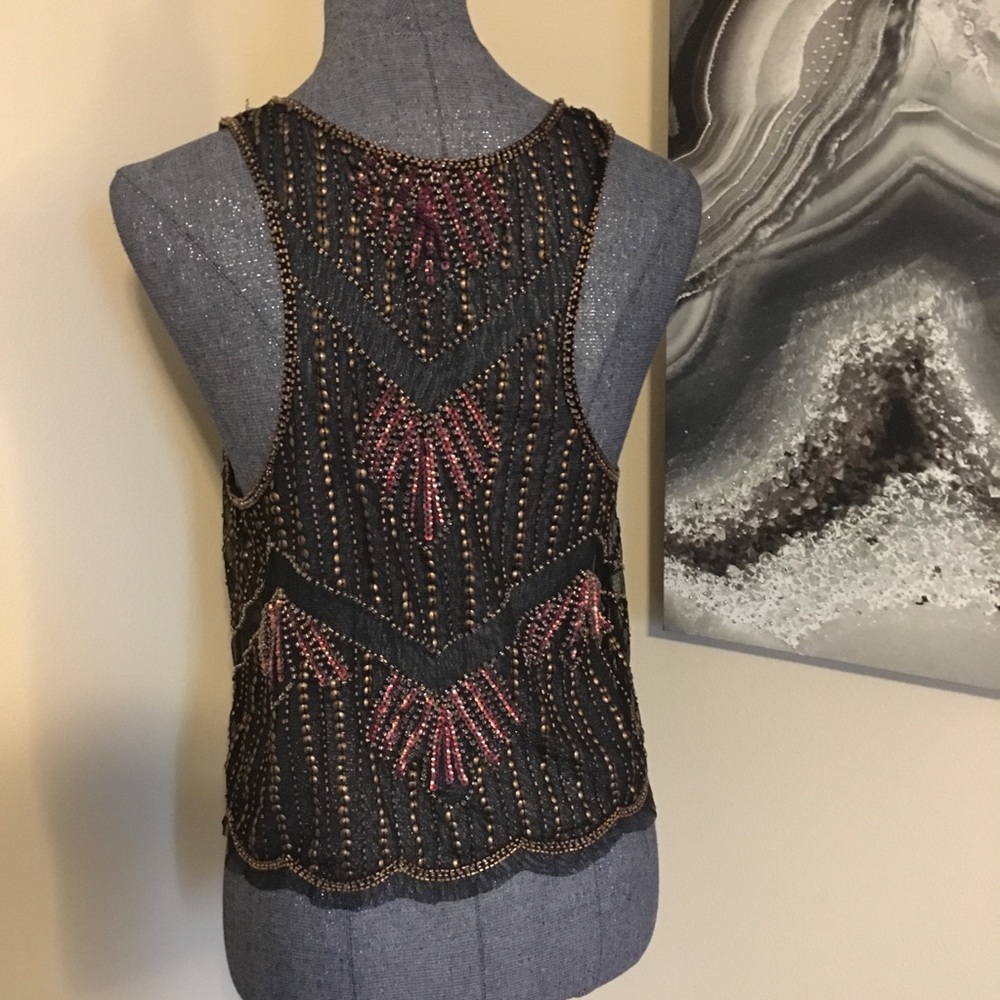 💫Beaded Mesh Tank - Picture 3 of 5